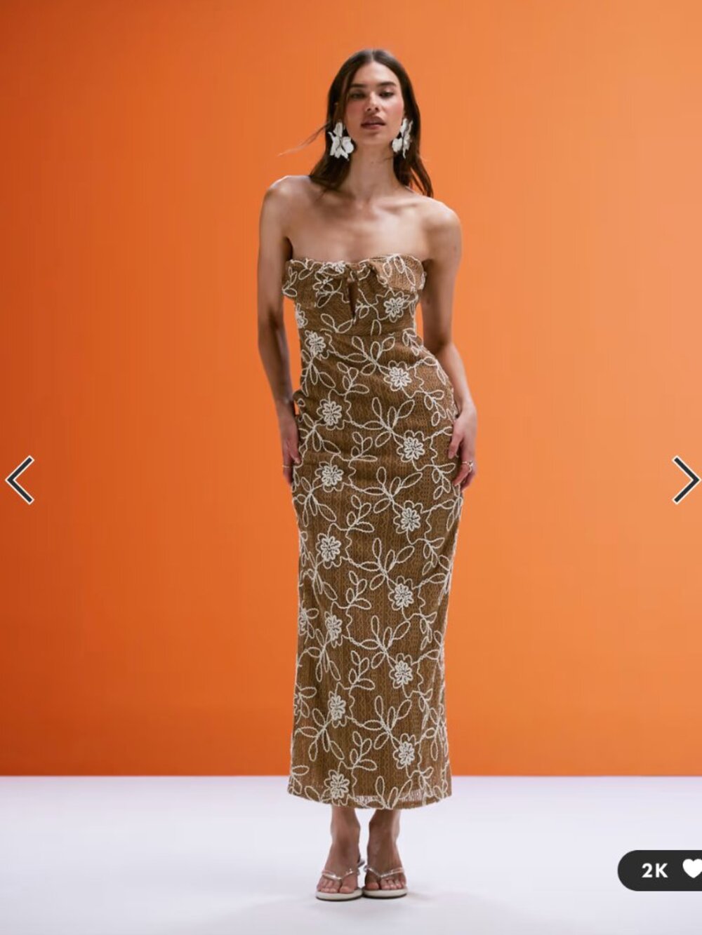 Brown long dress (us 10)